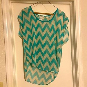 Blue Chevron shirt size medium